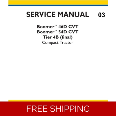 NEW HOLLAND 46D-CVT, 54D-CVT BOOMER TRACTOR SERVICE REPAIR MANUAL 1840 PAGES